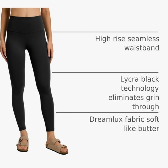 Black Women's Dream Lux Leggings NWOT - Picture 3 of 16